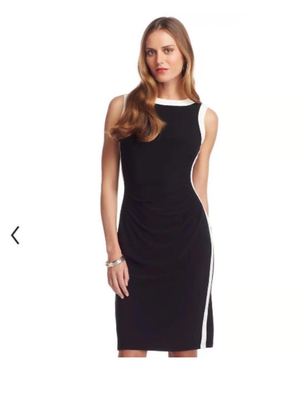 Ralph Lauren Chaps Colorblock Ruched Sheath Dress Sz XL/10